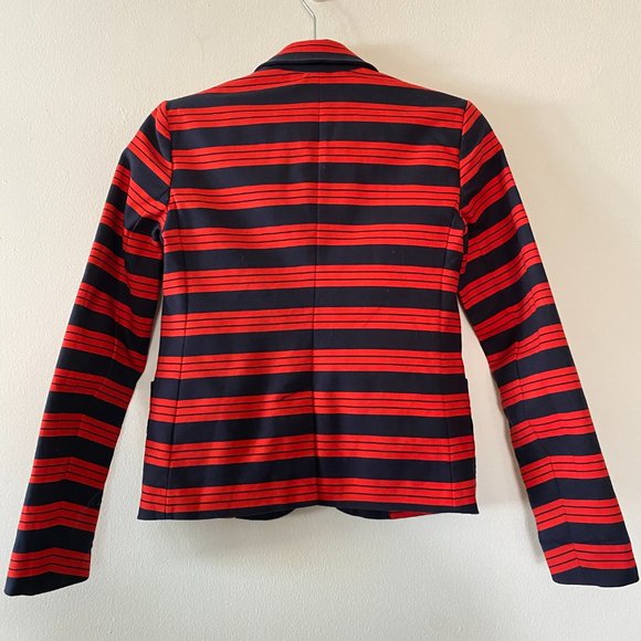 Gap The Academy Blazer Striped Red and Blue - Picture 4 of 12